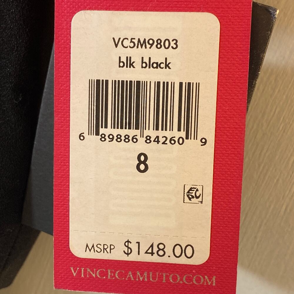Vince Camuto Black Embellished-Neck Pop-Over Fit-and-Flare Dress Women's 8 NEW - Picture 8 of 14